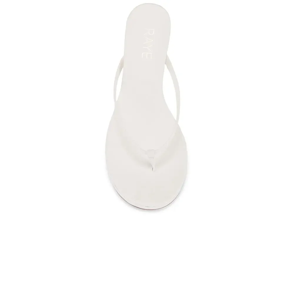 Like new RAYE Kimme Sandal in Ivory white leather kitten heel bride reception - Picture 2 of 10